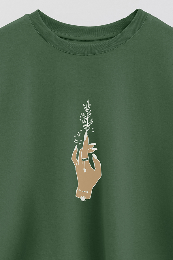 REMERA CROP ESTAMPADA HAND 2