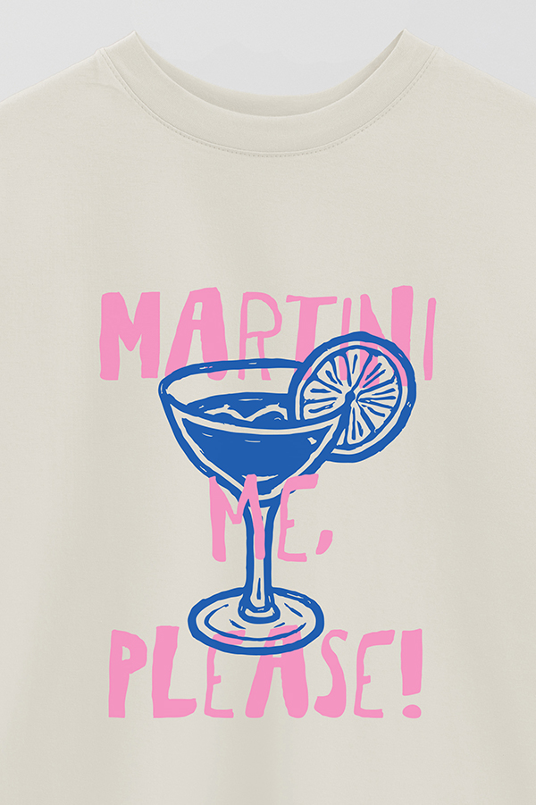 REMERA OVER ESTAMPADA MARTINI PLEASE