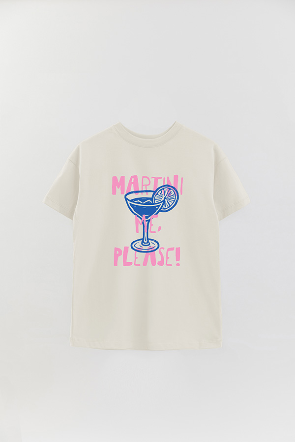 REMERA OVER ESTAMPADA MARTINI PLEASE
