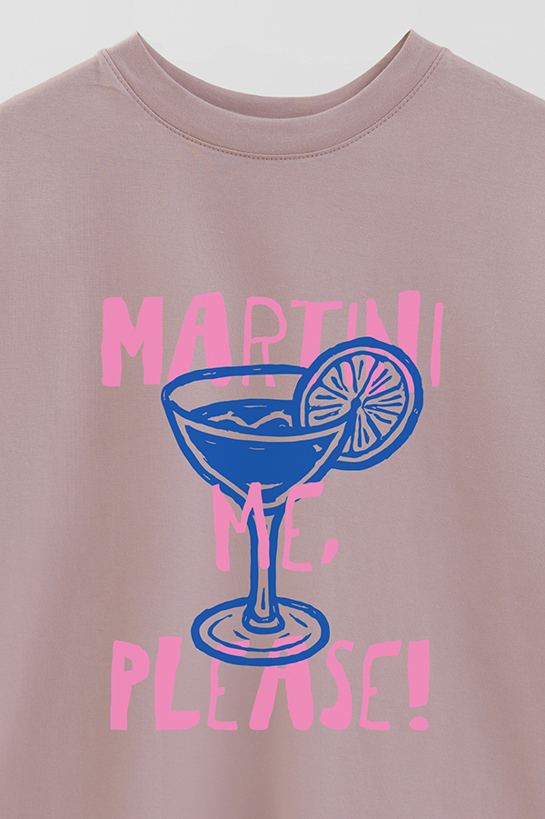 REMERA OVER ESTAMPADA MARTINI PLEASE