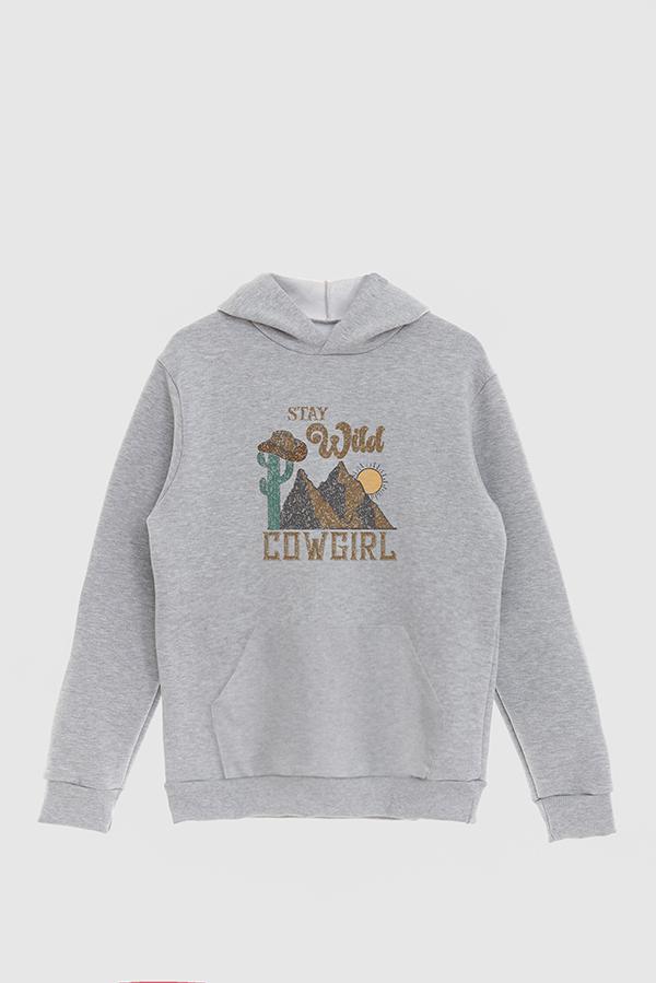 HOODIE ESTAMPADO WESTERN STAY WILD COWGIRL