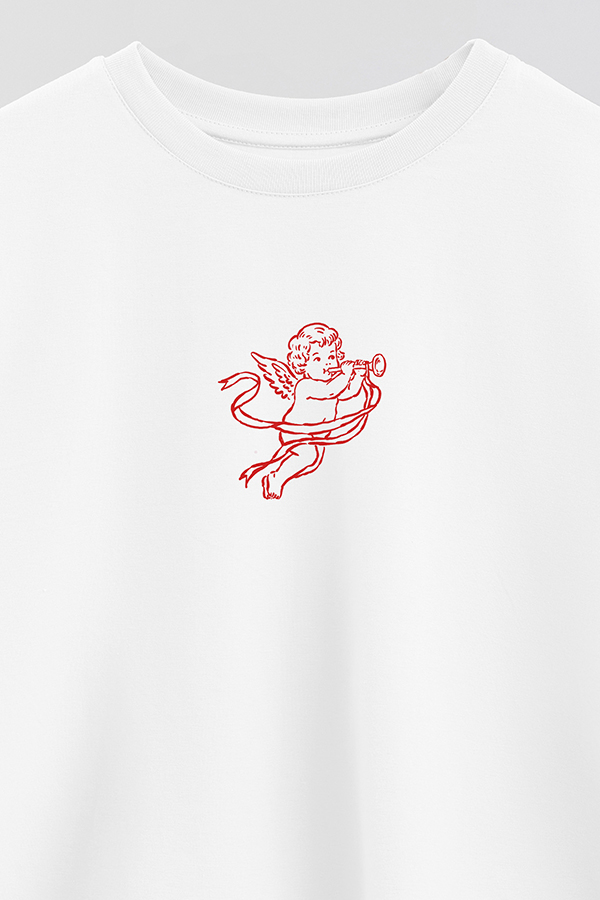 REMERA CROP ESTAMPADA VALENTINE CUPID