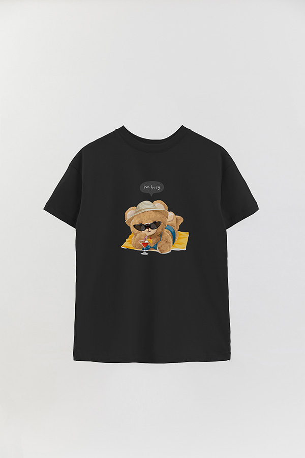 REMERA OVER ESTAMPADA UNISEX TEDDY DRINK