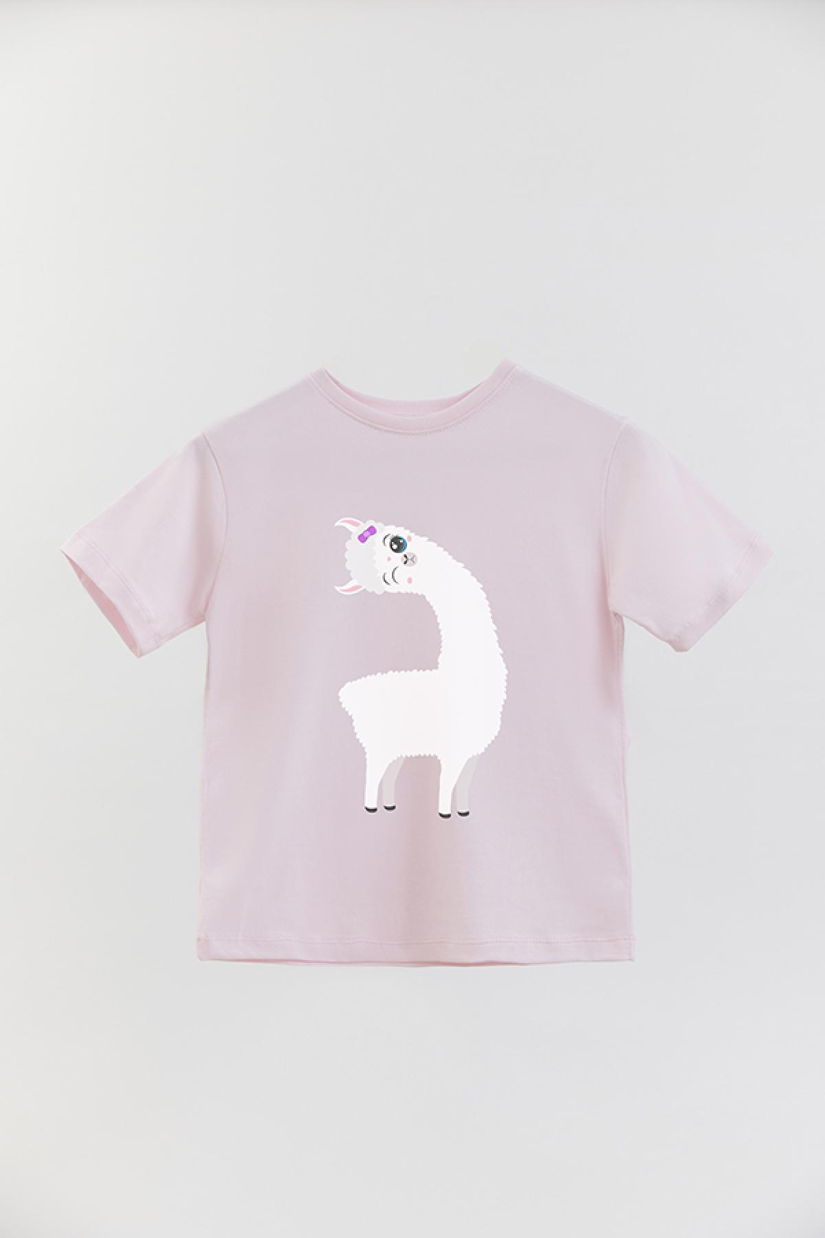 REMERA BASIC GIRL LLAMA 1