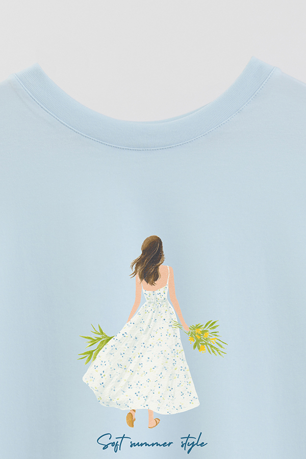 REMERA CROP ESTAMPADA COASTAL SOFT SUMMER STYLE