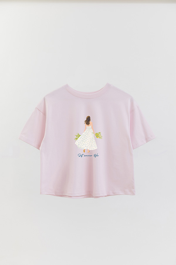 REMERA CROP ESTAMPADA COASTAL SOFT SUMMER STYLE