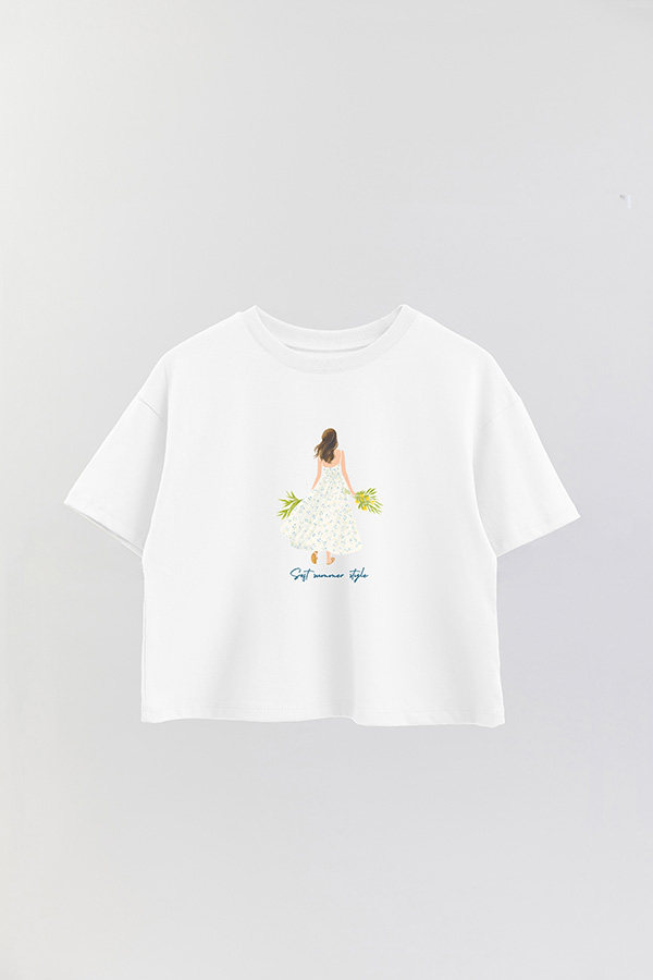 REMERA CROP ESTAMPADA COASTAL SOFT SUMMER STYLE