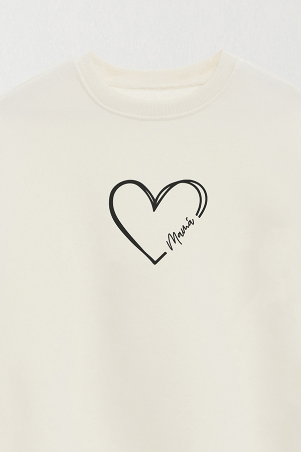 BUZO CREWNECK DDP HEART MAMÁ