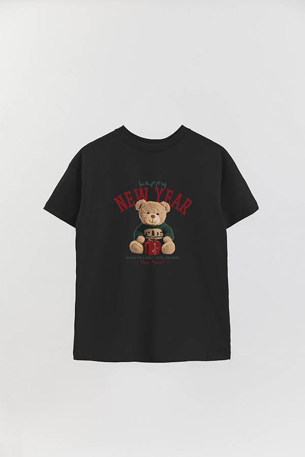 REMERA OVER ESTAMPADA TEDDY XMAS 17