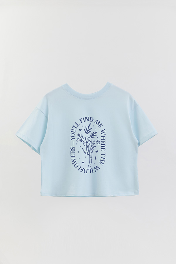 REMERA CROP ESTAMPADA BL YOU`LL FIND ME