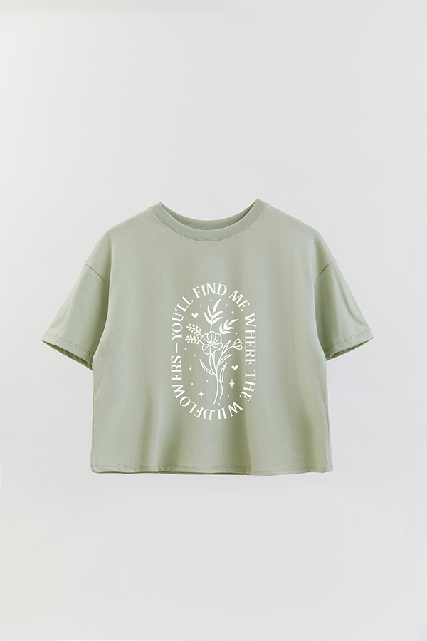 REMERA CROP ESTAMPADA BL YOU`LL FIND ME