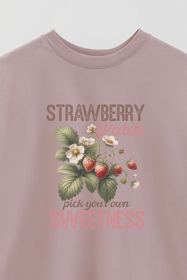 REMERA OVER ESTAMPADA HARVEST STRAWBERRY