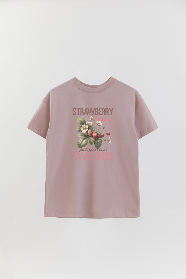 REMERA OVER ESTAMPADA HARVEST STRAWBERRY