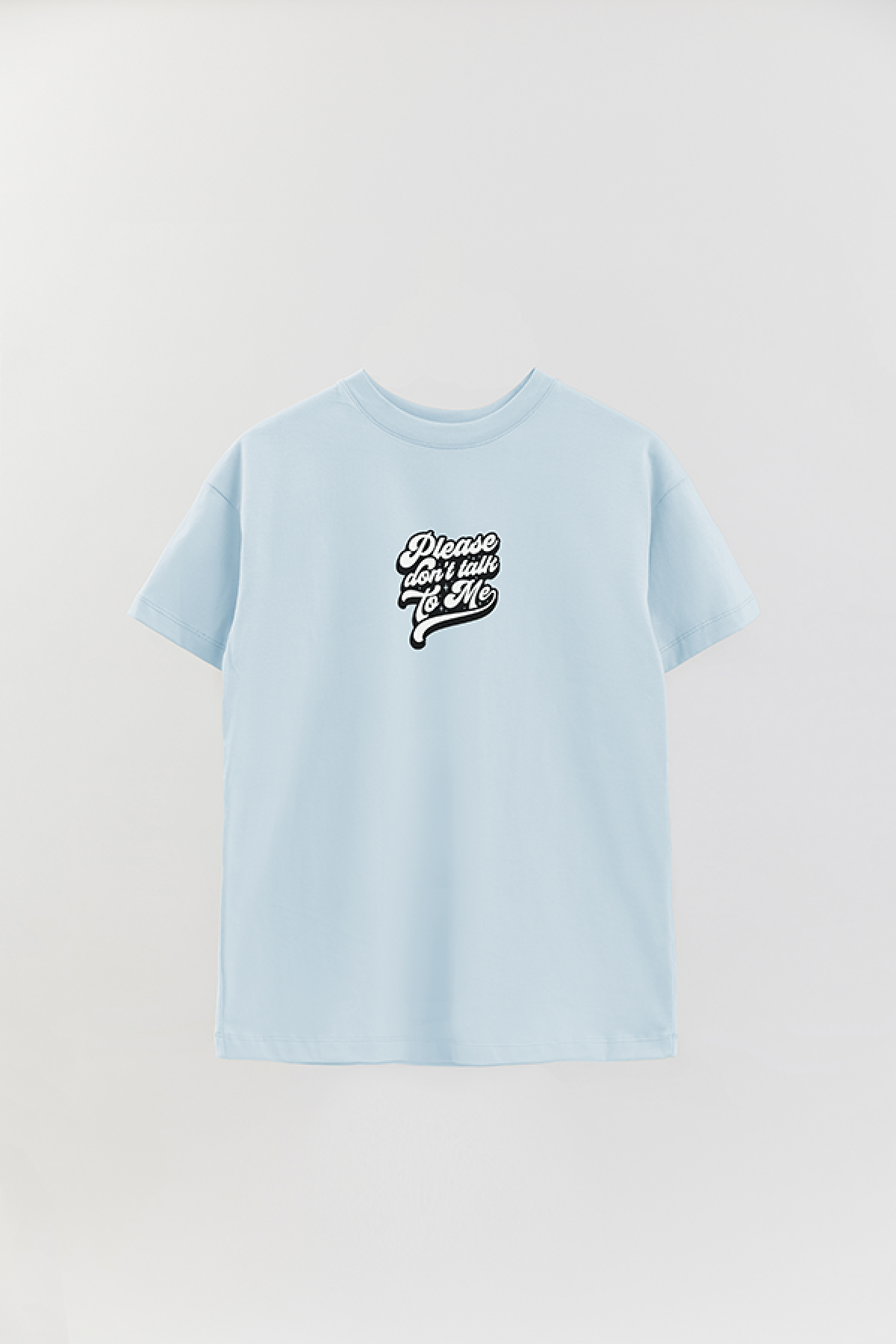 REMERA OVER ESTAMPADA LV5 PLEASE DON'T TALK TO ME