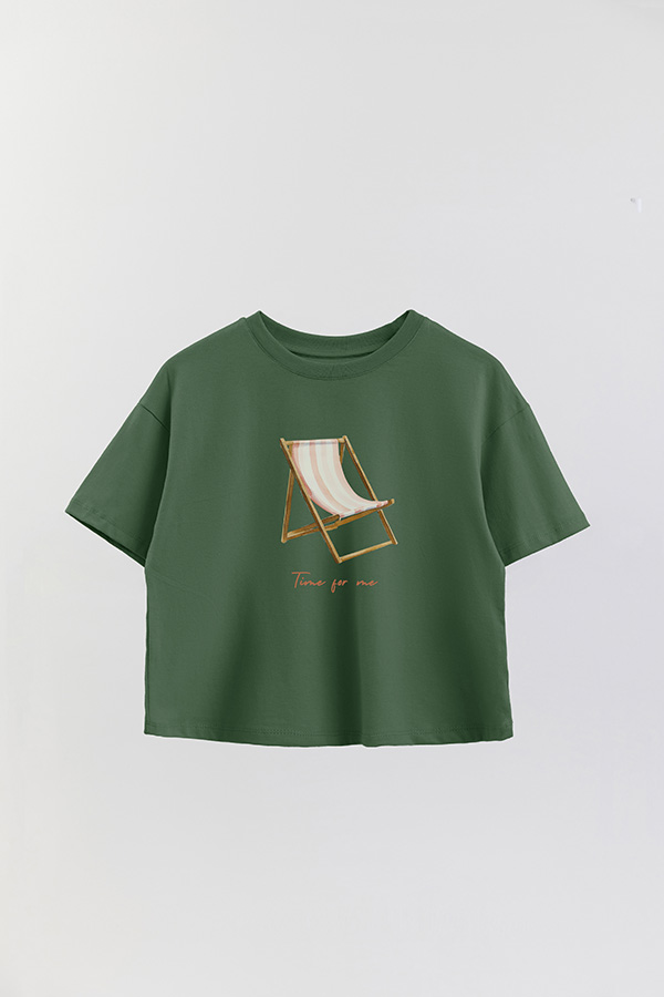 REMERA CROP ESTAMPADA COASTAL TIME FOR ME