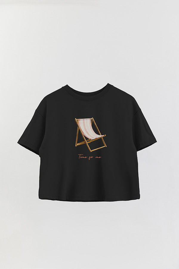 REMERA CROP ESTAMPADA COASTAL TIME FOR ME