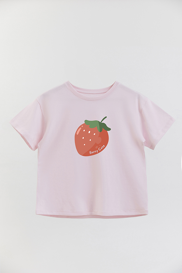 REMERA GIRL OVER FRUIT BERRY CUTE