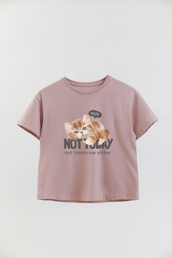 REMERA GIRL OVER KITTY DREAMS NOT TODAY