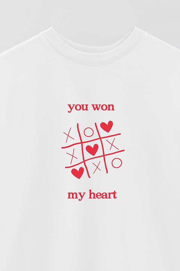 REMERA OVER ESTAMPADA VALENTINE YOU WON MY HEART
