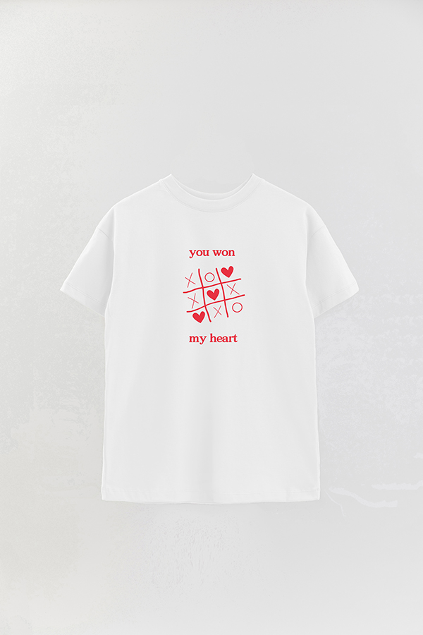 REMERA OVER ESTAMPADA VALENTINE YOU WON MY HEART