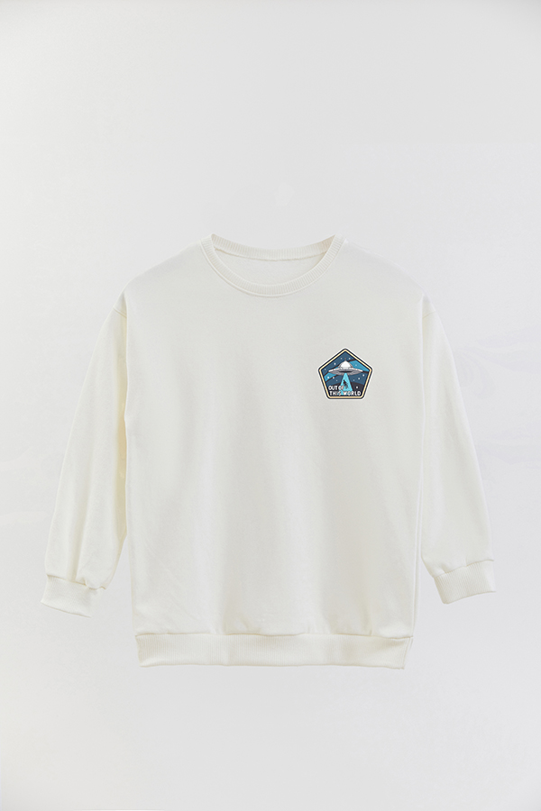 BUZO CREWNECK RUSTICO LITTLE ASTRONAUTS OUT