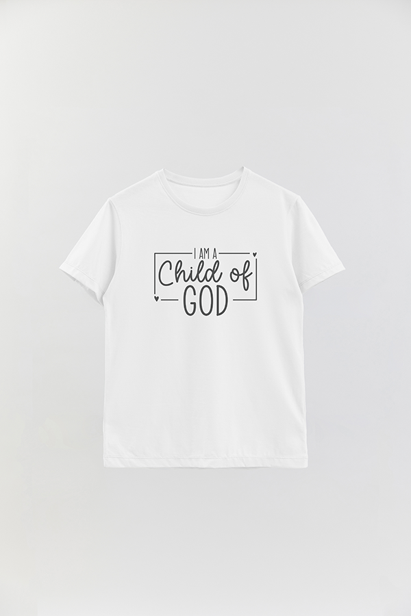REMERA OVER ESTAMPADA UNISEX MNM I AM A CHILD OF GOD