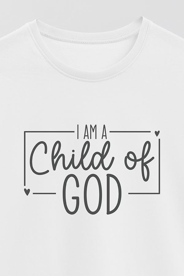 REMERA OVER ESTAMPADA UNISEX MNM I AM A CHILD OF GOD