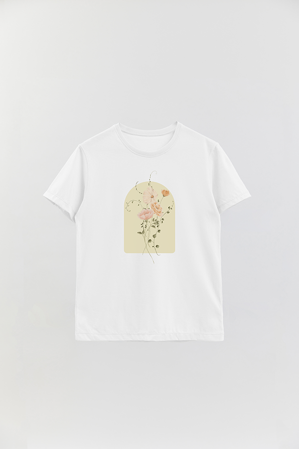 REMERA BASICA ESTAMPADA FLORAL ARCH 4