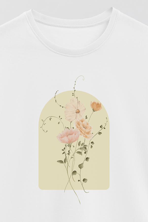REMERA BASICA ESTAMPADA FLORAL ARCH 4