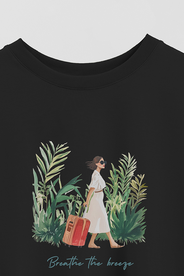 REMERA CROP ESTAMPADA COASTAL BREATHE THE BREEZE