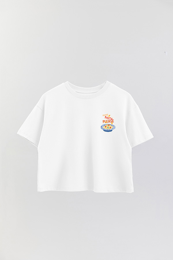 REMERA CROP FB ESTAMPADA MORE PAST