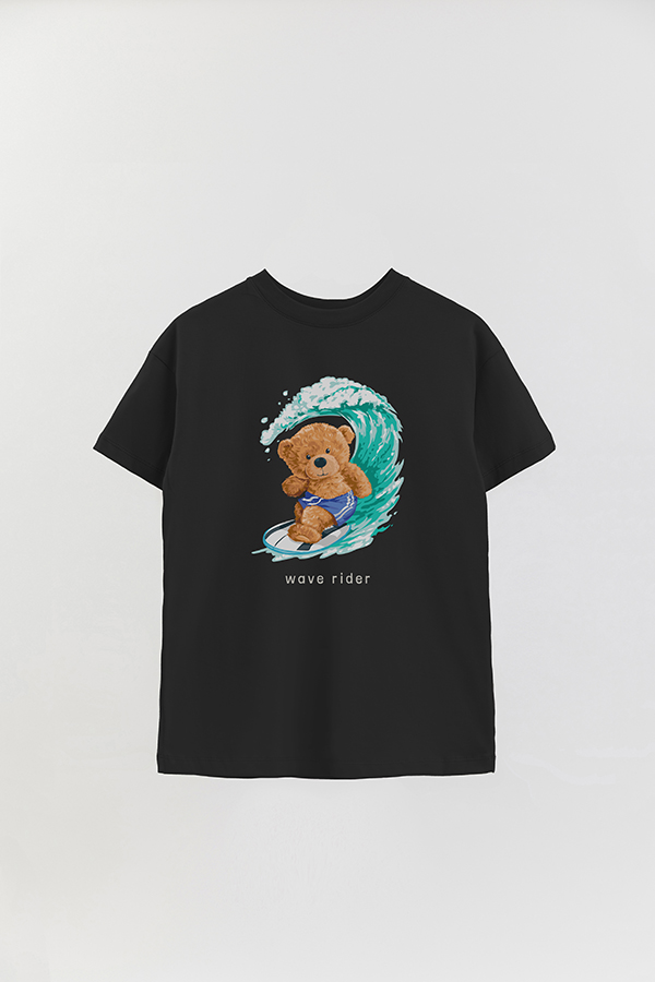 REMERA OVER ESTAMPADA UNISEX TEDDY WAVE RIDER