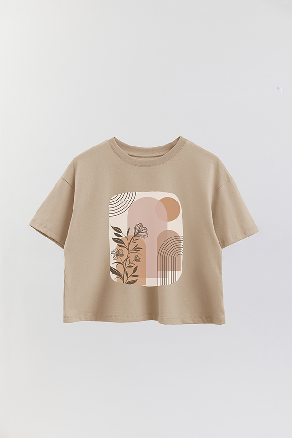 REMERA CROP ESTAMPADA ART 147