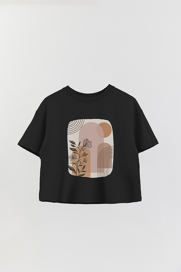 REMERA CROP ESTAMPADA ART 147