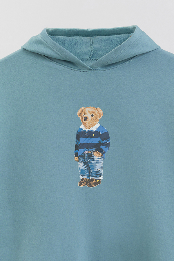 HOODIE RUSTICO KID BEAR STRIPPED SWEATSHIRT