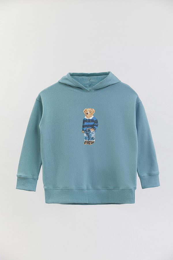 HOODIE RUSTICO KID BEAR STRIPPED SWEATSHIRT