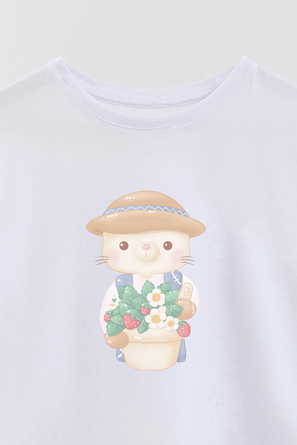 REMERA GIRL OVER HARVEST CAT SWEET