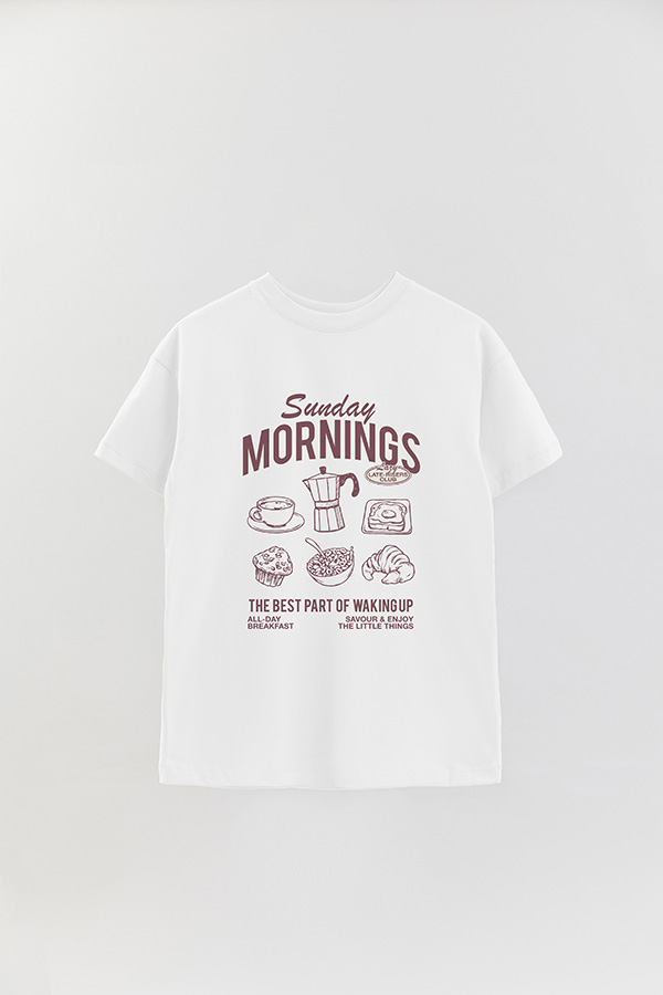 REMERA OVER ESTAMPADA SUNDAY MORNING