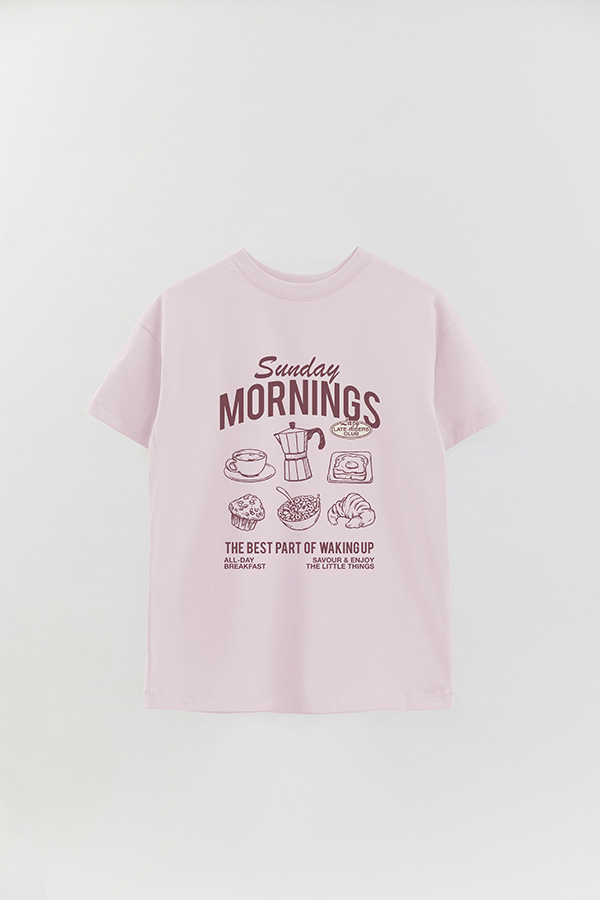REMERA OVER ESTAMPADA SUNDAY MORNING