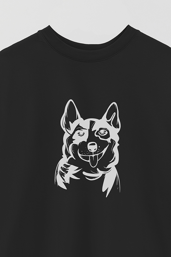 REMERA OVER ESTAMPADA DOG 1