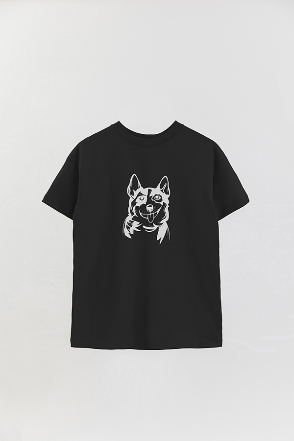 REMERA OVER ESTAMPADA DOG 1