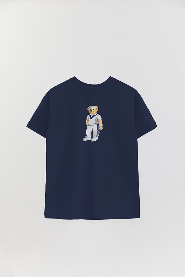 REMERA OVER ESTAMPADA UNISEX BEAR TENNIS