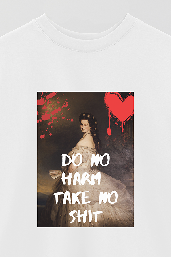 REMERA OVER ESTAMPADA ART COLLECTION 88 DO NO HARM