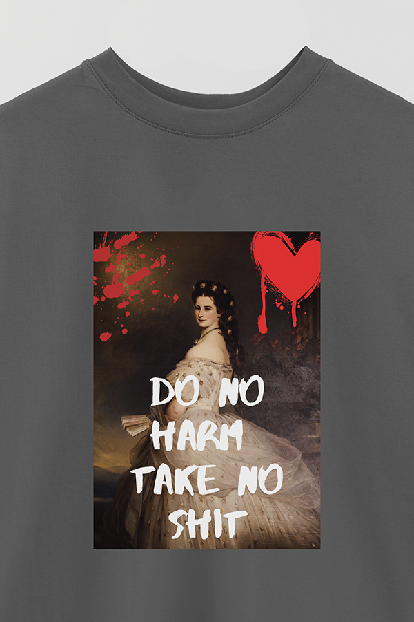REMERA OVER ESTAMPADA ART COLLECTION 88 DO NO HARM