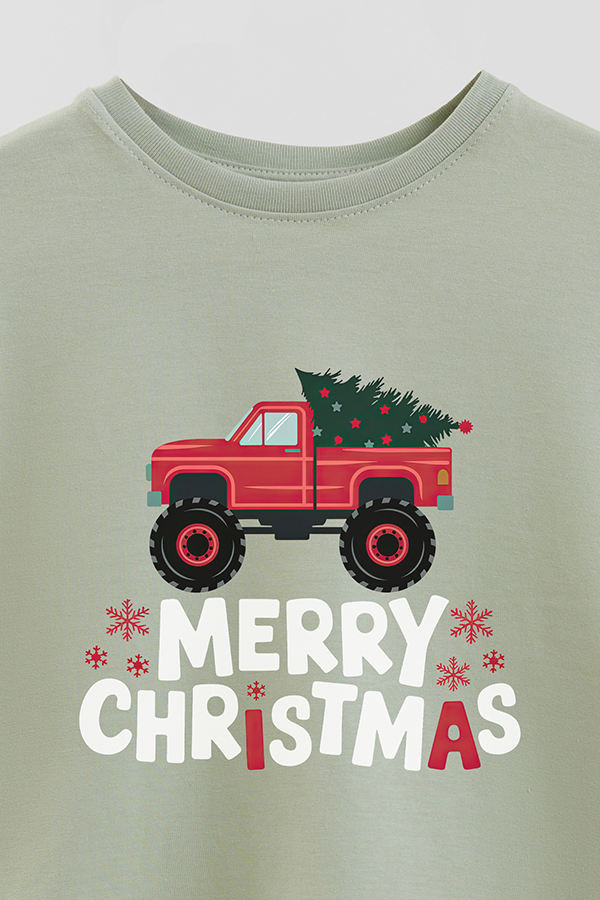 REMERA BASICA ESTAMPADA B XMAS TRUCK