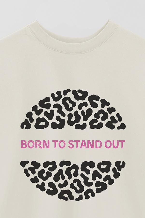 REMERA OVER ESTAMPADA TGR BORN TO STAND