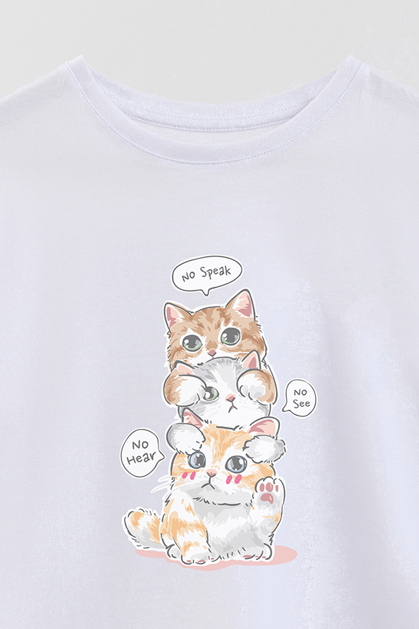 REMERA GIRL OVER KITTY DREAMS NO SPEAK