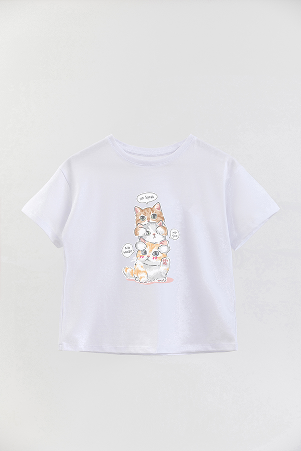 REMERA GIRL OVER KITTY DREAMS NO SPEAK