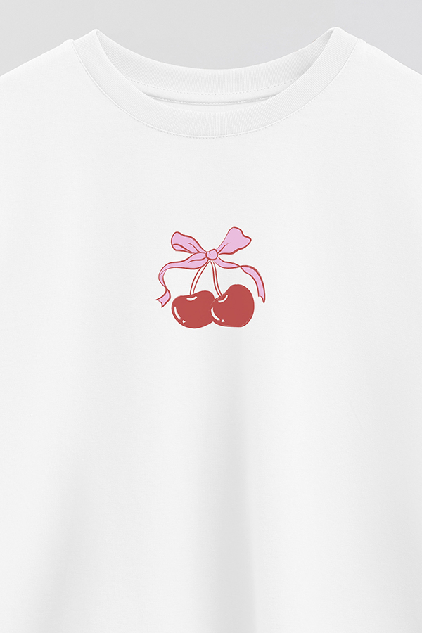 REMERA CROP ESTAMPADA VALENTINE CHERRY