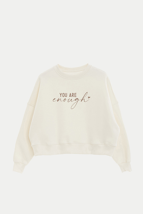 BUZO CROP ESTAMPADO MNM YOU ARE ENOUGH